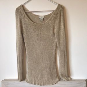 Long silk knit sweater